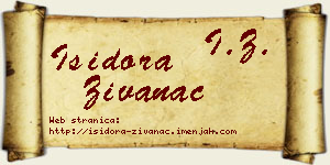 Isidora Živanac vizit kartica